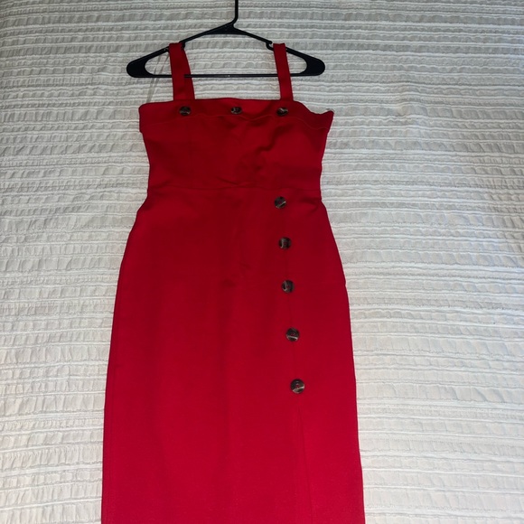 Date night body con dress with a side slit. - Picture 4 of 4